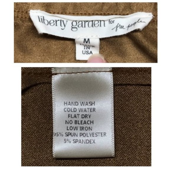 Free People Liberty Garden vegan suede brown skirt - Picture 5 of 5